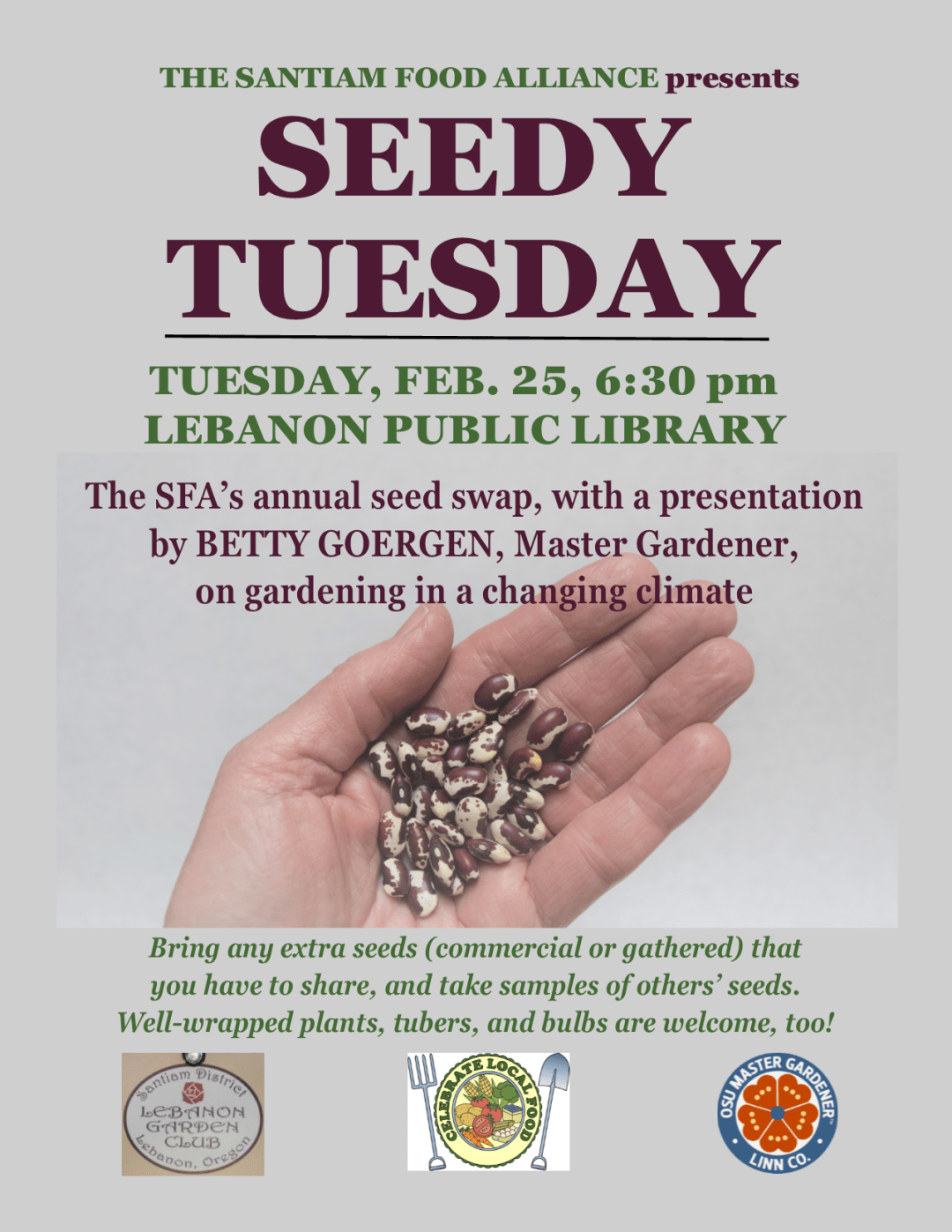 Seedy Tuesday flyer 2020